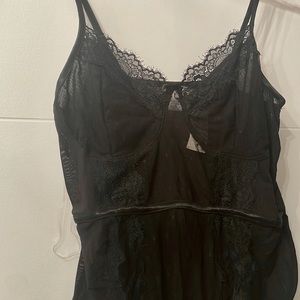 New!! Plus size Lace Black Bodysuit/lingerie